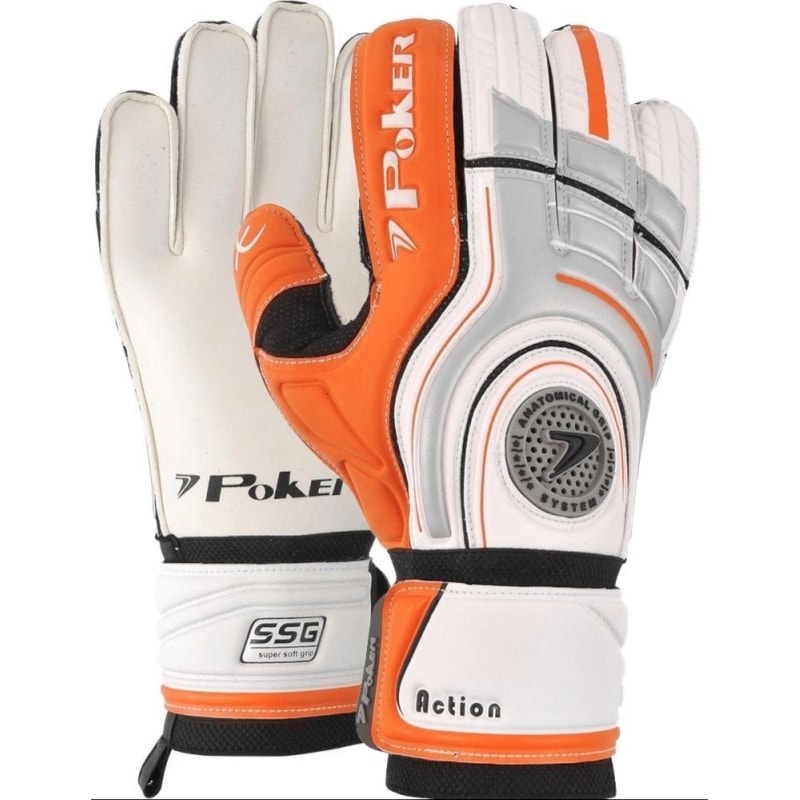 Luva Goleiro Poker Pro Silver Profissional 1667