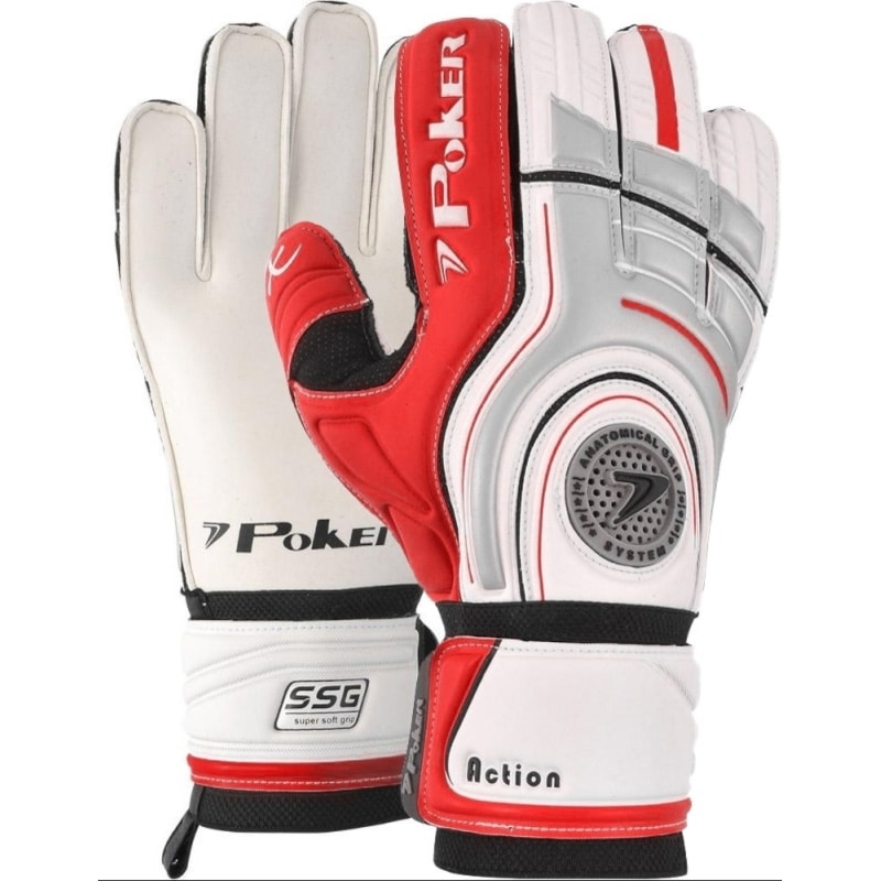 Luva Goleiro Poker Pro Silver Profissional 1667