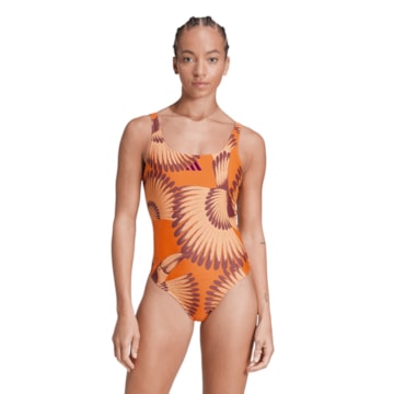 Maiô Adidas Farm Rio 3 Stripes Swimsuit Feminino