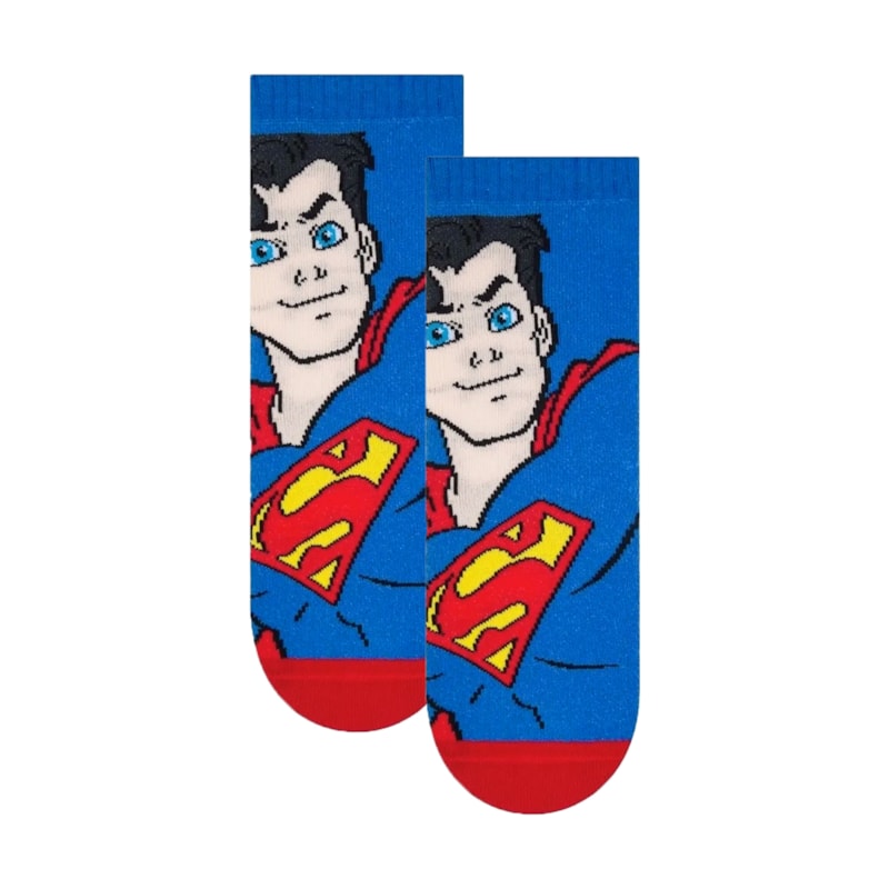 Meia Selene Liga da Justiça Superman Infantil Meia Selene Liga da Justiça Superman Infantil