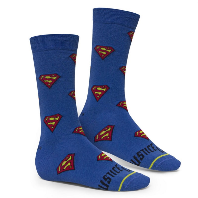 Meia Selene Liga da Justiça Superman Masculina - Azul Meia Selene Liga da Justiça Superman Masculina - Azul