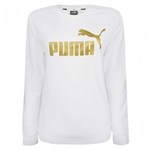 Moletom Puma Essentials+ Crew Metallic Logo Feminina
