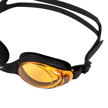 Óculos de Natação Poker Myrtos Ultra - Preto e Laranja