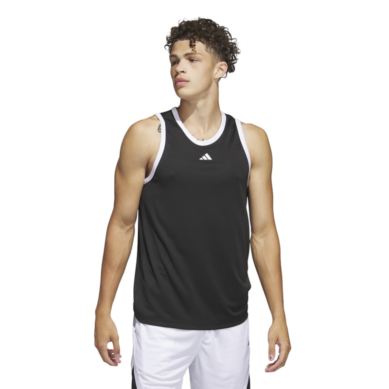 Regata Adidas Basketball 3-Stripes Masculina