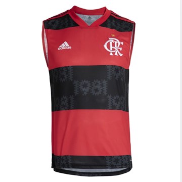 Regata Adidas Flamengo I 2021/22 Masculina - Vermelho e Preto
