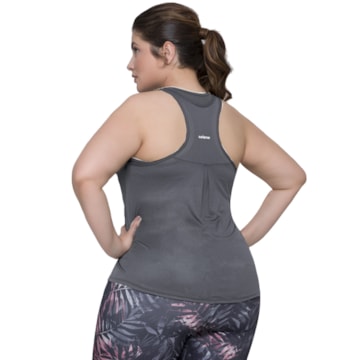 Regata Selene Fitness Plus Size Feminina - Mescla