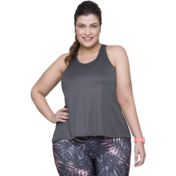 Regata Selene Fitness Plus Size Feminina - Mescla