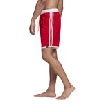 Short Adidas Natação 3 Stripes CLX Masculino - Vermelho