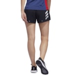 Short Adidas Run It 3 Stripes Feminino - Preto