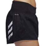 Short Adidas Run It 3 Stripes Feminino - Preto