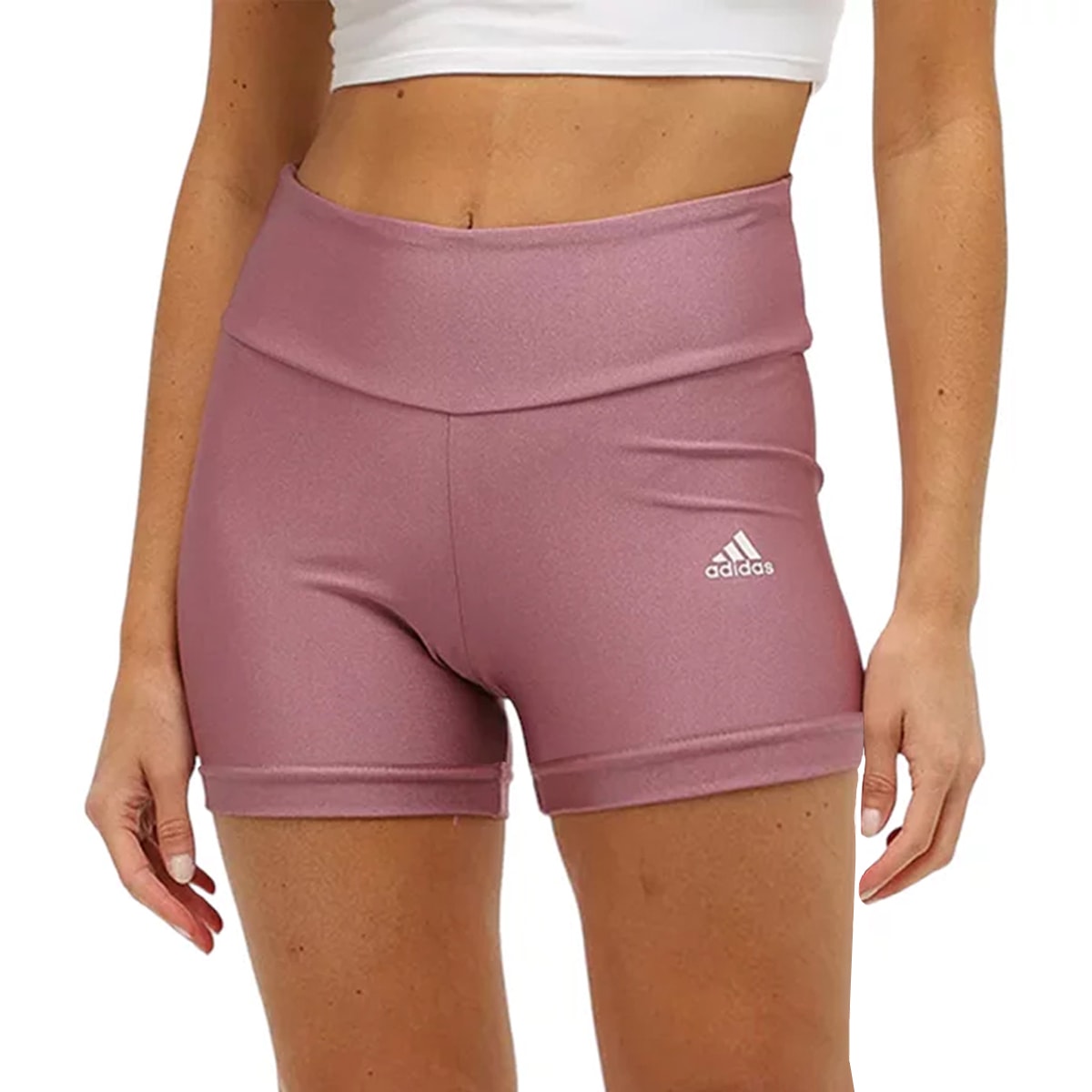 Short Cintura Alta Adidas Yoga Essentials Feminino EsporteLegal