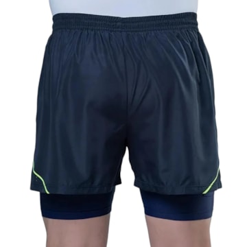 Short Elite Duplo Running Masculino