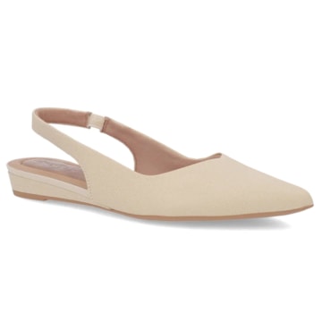 Slingback Usaflex Salto Anabela Feminino