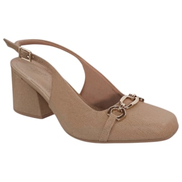 Slingback Usaflex Salto Bloco Feminina