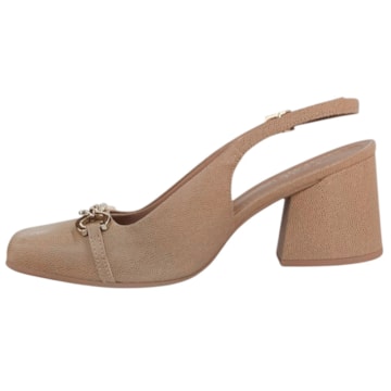 Slingback Usaflex Salto Bloco Feminina