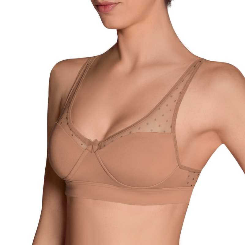 Sutiã Selene Com Tule Poá Feminino Sutiã Selene Com Tule Poá Feminino