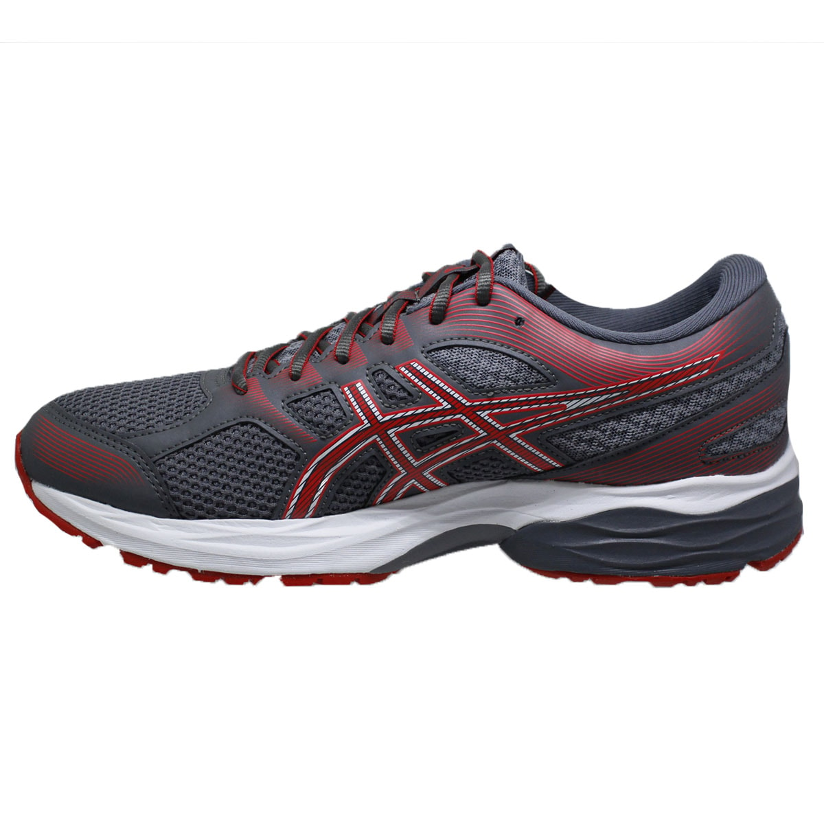 Asics cinza hotsell e vermelho