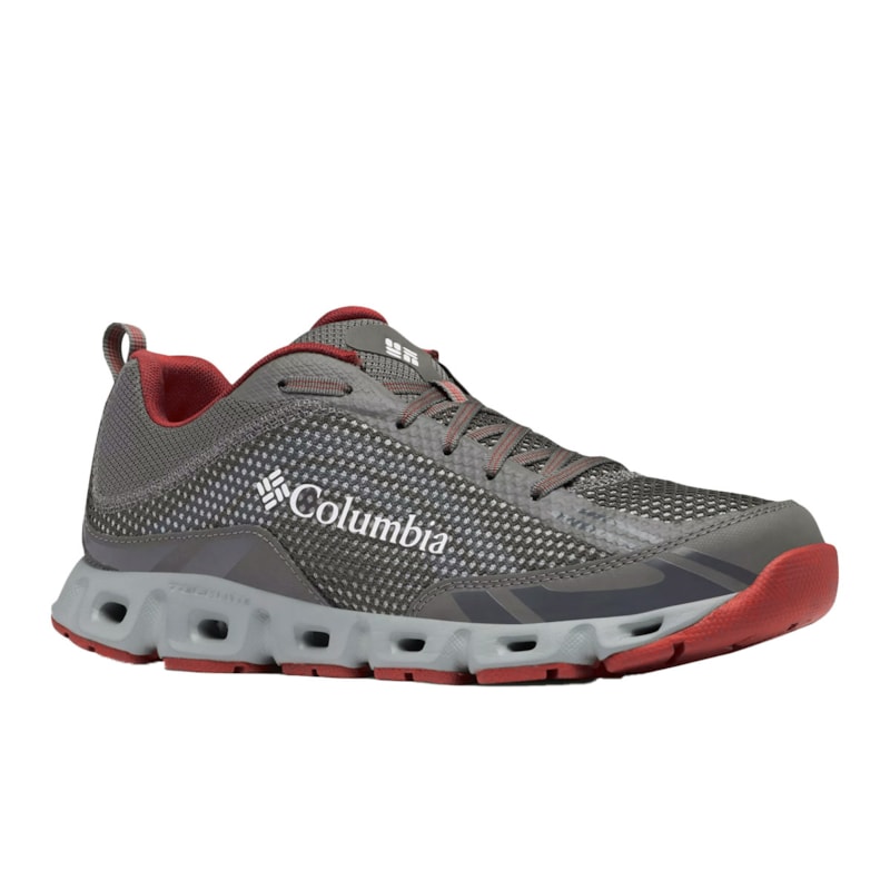 Tênis Columbia Drainmaker IV Masculino - Cinza e Vermelho Tênis Columbia Drainmaker IV Masculino - Cinza e Vermelho