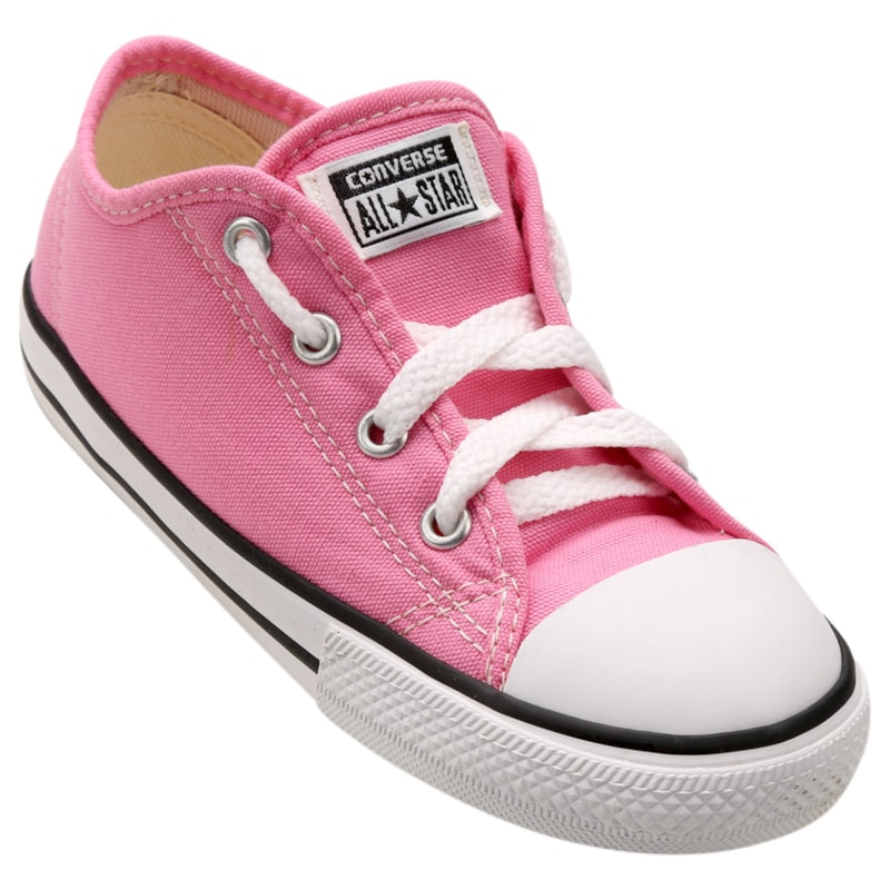 Tênis Converse All Star Chuck Taylor As Border OX Kids Rosa CT05050006 Tênis Converse All Star Chuck Taylor As Border OX Kids Rosa CT05050006