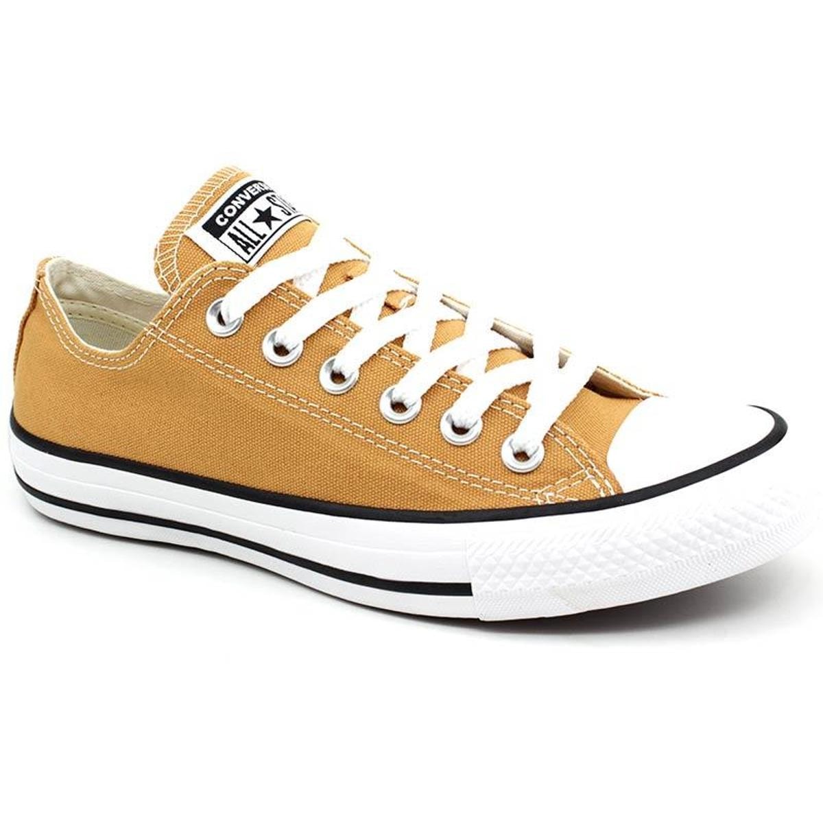 All star hot sale mostarda cano baixo