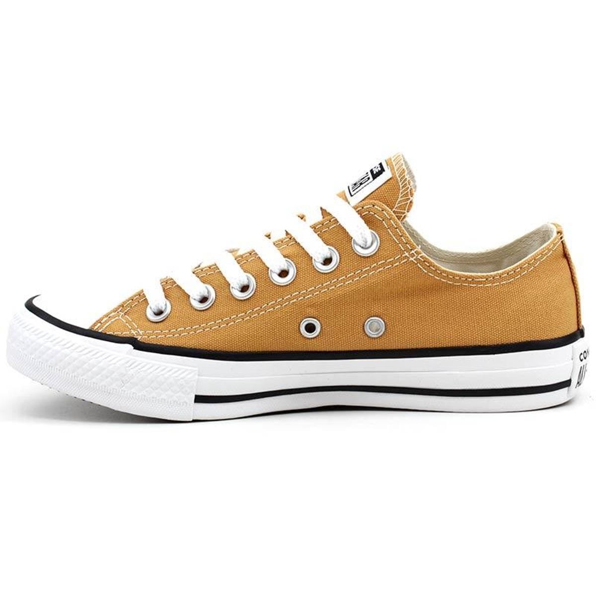 All star hot sale mostarda cano baixo