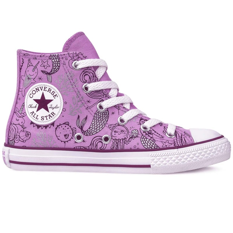 Tênis Converse All Star Chuck Taylor Kids HI Rosa Claro CK08250001