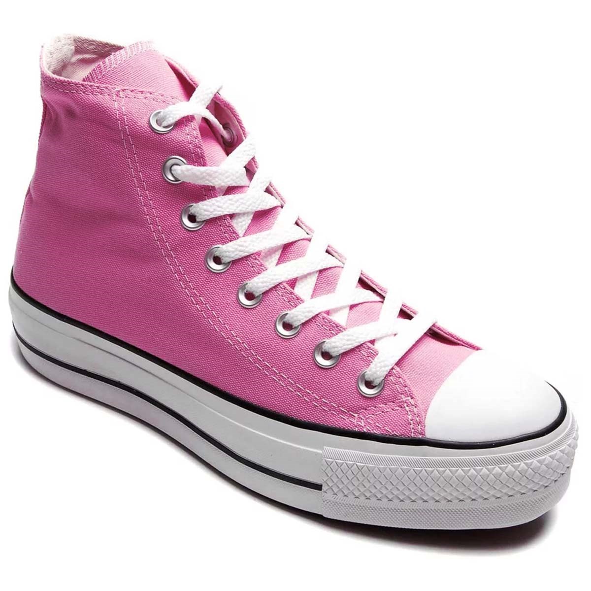 Tenis Converse All Star Chuck Taylor Platform Lift HI Pink Fluor CT12000013 EsporteLegal