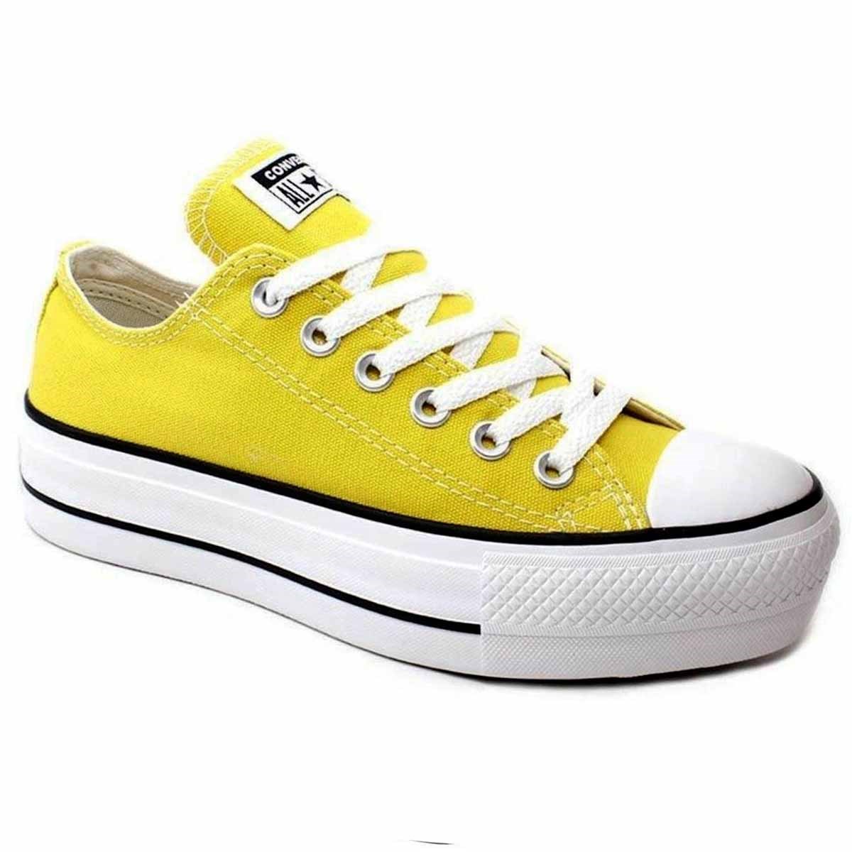 tênis converse chuck taylor all star platform lift ox branco preto ct09830001