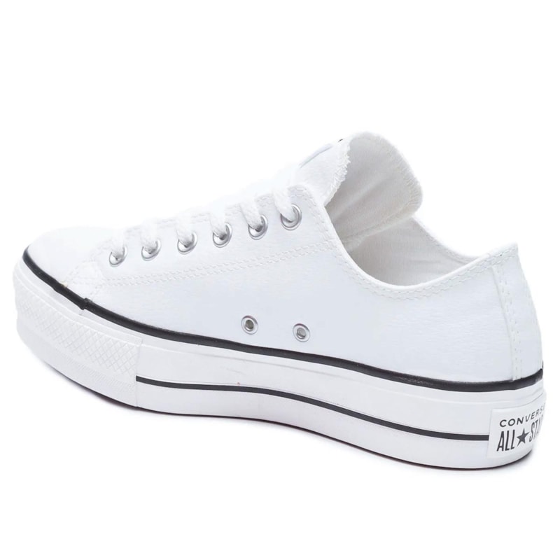 TÊNIS CONVERSE CHUCK TAYLOR ALL STAR OX LIFT COURO SINTÉTICO BRANCO  CT09830001