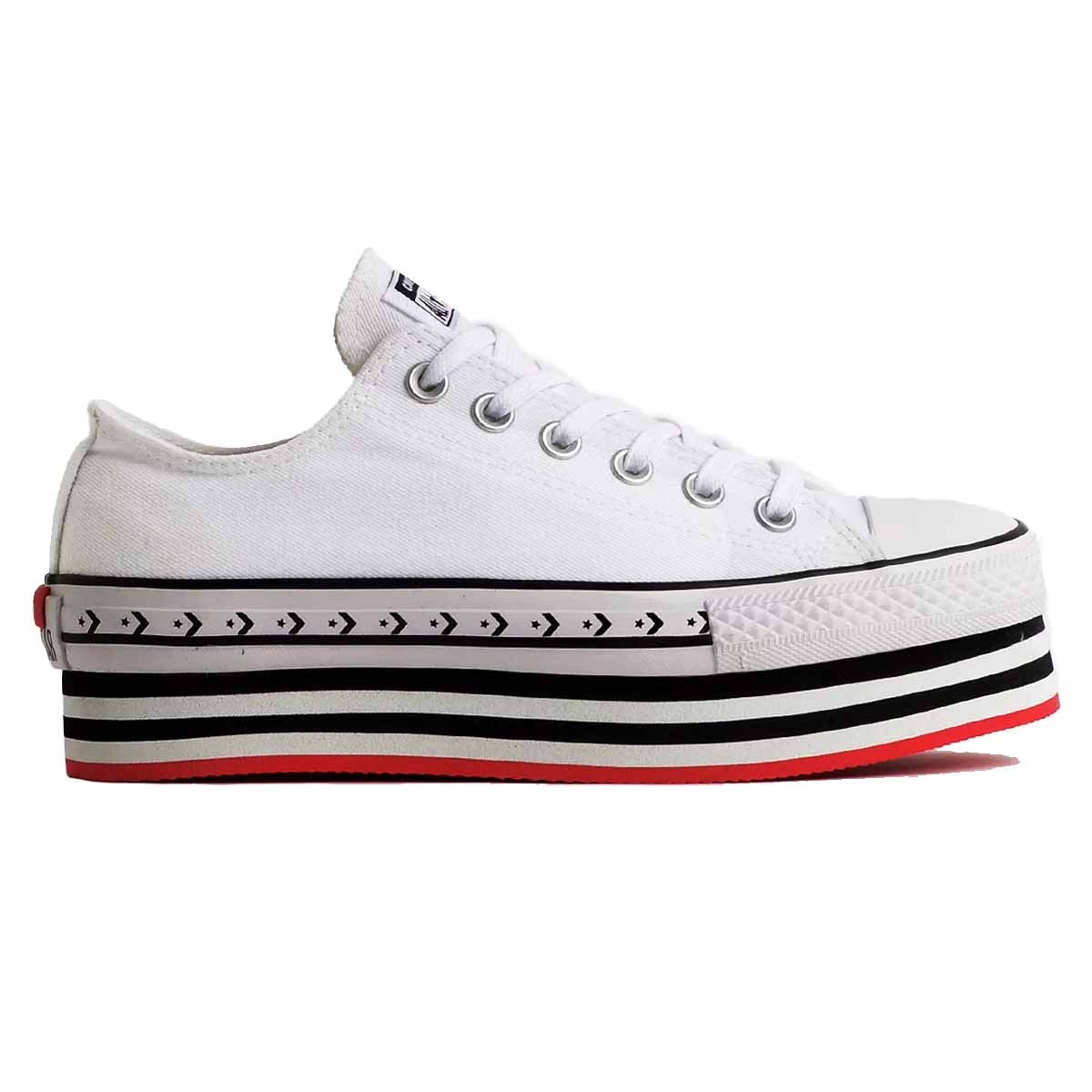 tênis converse chuck taylor all star platform lift ox branco preto