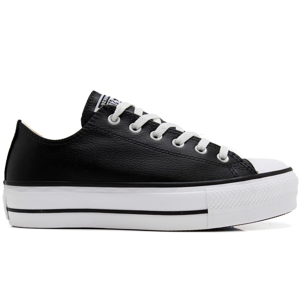 Tenis Converse All Star Chuck Taylor Platform Lift Ox Preto Branco CT09830002 Esporte Legal