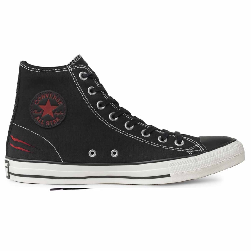 Tênis Converse All Star Chuck Taylor SKT Biano Bianchin HI Preto Vermelho CT13510001 Tênis Converse All Star Chuck Taylor SKT Biano Bianchin HI Preto Vermelho CT13510001
