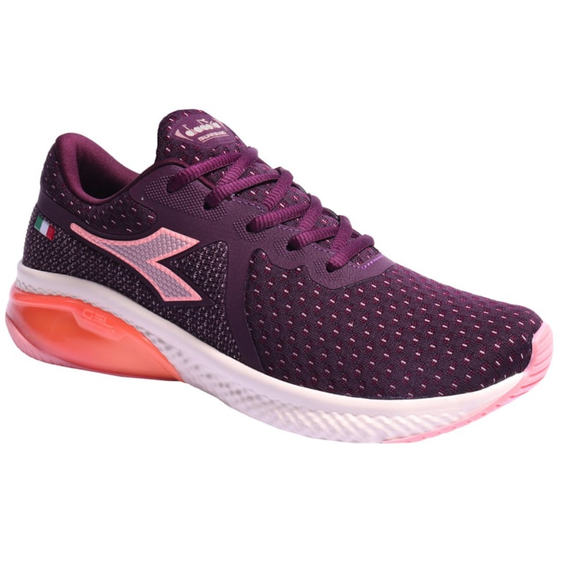 Tênis Diadora Zephyr Feminino - Vinho e Rosa Tênis Diadora Zephyr Feminino - Vinho e Rosa