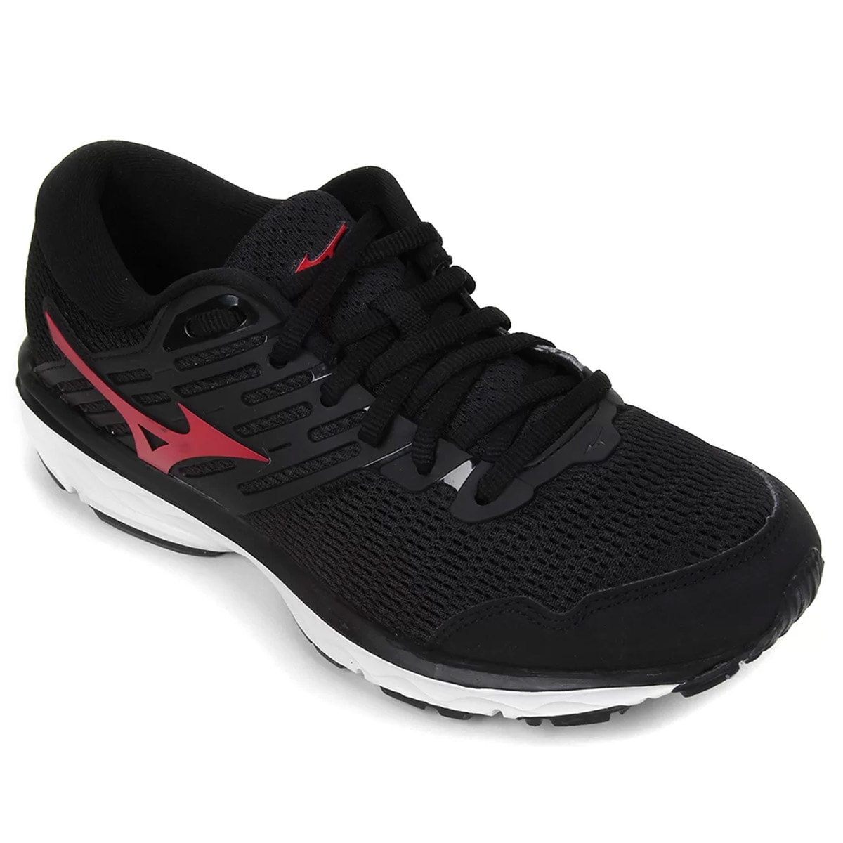 mizuno 5 preto e vermelho