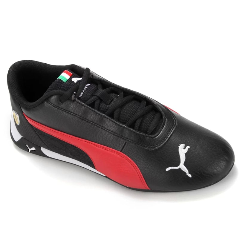 Tênis Puma Scuderia Ferrari R-Cat Masculino - Preto e Vermelho Tênis Puma Scuderia Ferrari R-Cat Masculino - Preto e Vermelho