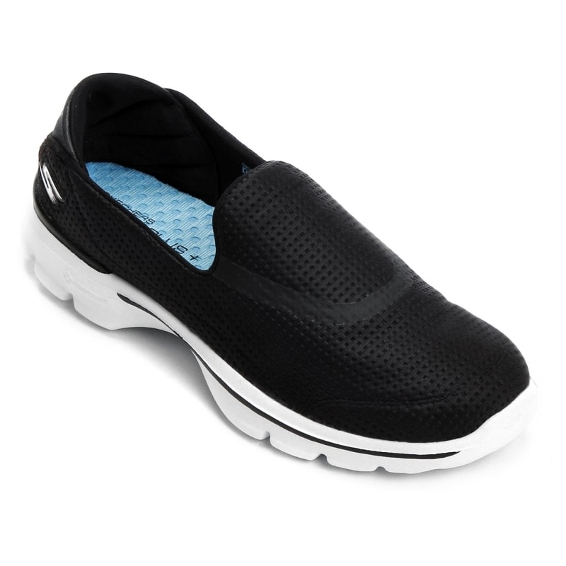 Tênis Skechers GO Walk 3 Unfold 14047-BKW Tênis Skechers GO Walk 3 Unfold 14047-BKW