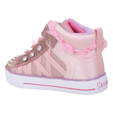 Tênis Skechers S Lights Shuffle Lites Adore A Ball Infantil