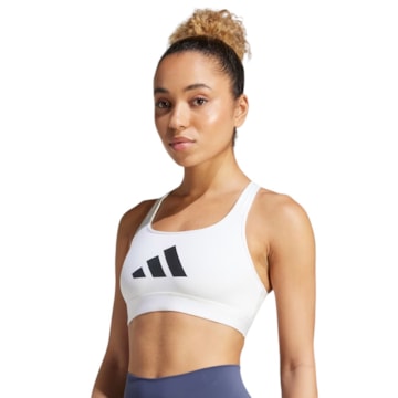 Top Adidas Logo Suporte Médio Feminino