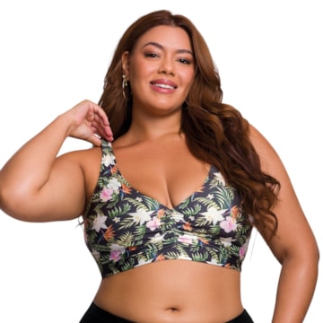 Top Biquíni Selene Regata Plus Size Feminino