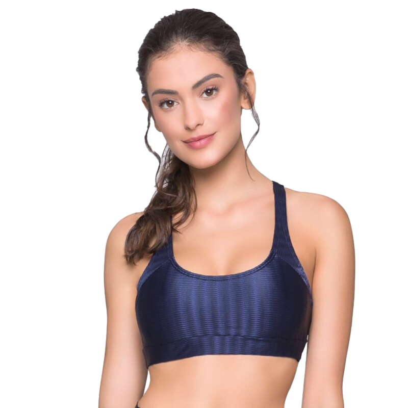 Top Selene 3D Com Bojo Feminino - Marinho