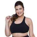 Top Selene Básico Fitness Plus Size Feminino - Preto